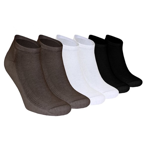 Women’s Bamboo Low Cut 6 pairs of Natural Comfort Fit Athletic Thin Ankle Socks - Picture 1 of 4